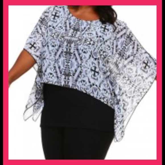 Tops - PLUS Layered Dolman  Sleeve Blouse ❤